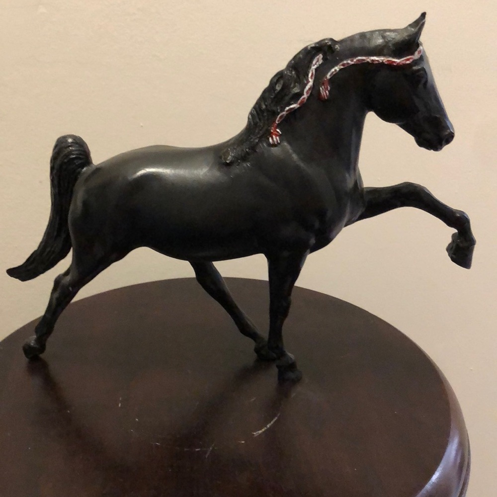 Vintage Breyer Traditional Tennessee Walker Midnight Sun Black Horse Prancing